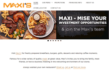 Tablet Screenshot of maxisfood.com